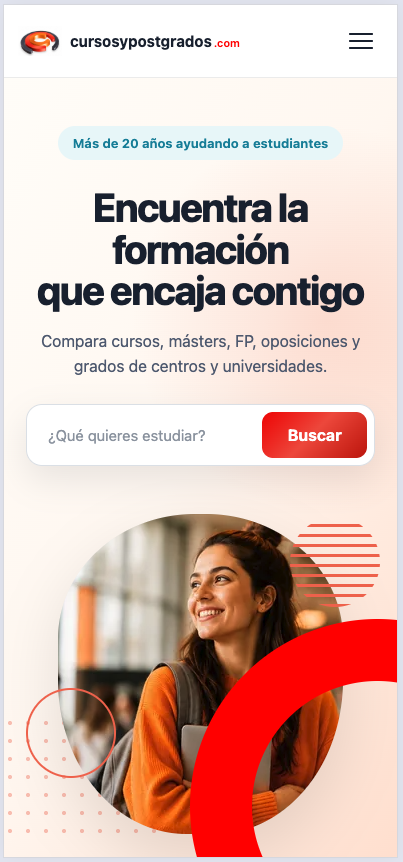 Captura móvil de cursosypostgrados.com