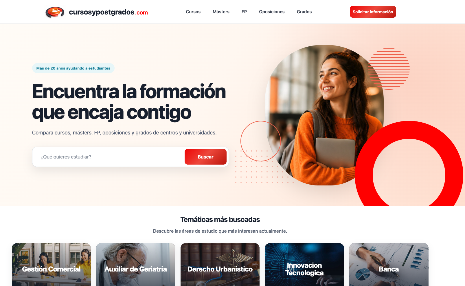 Captura de cursosypostgrados.com